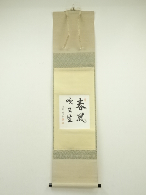 JAPANESE WALL HANGING SCROLL / HAND PAINTED / CALLIGRAPHY / TAKEDA EKISHU